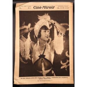 Gorgeous French 1929 Anna May Wong Magazine Cine Miroir, Hollywood Brigitte Helm